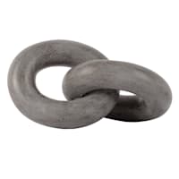 Honeybloom Grey Interlocking Rings Decor, 7.5"