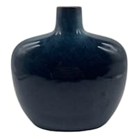 Honeybloom Blue Ceramic Vase, 6"