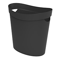 Ezy Storage Black Oval Wastebasket, 12l