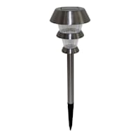 3-Lumens LED 3-Tier Solar Pathway Light, Sliver
