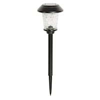 5-Lumen Solar Black Dotted Glass Pathway Light