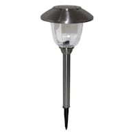 6-Lumen Solar Silver Abby Pathway Light