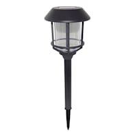 6-Pack 8-Lumen Solar Black Caged Pathway Lights