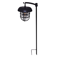 2-Pack 10-Lumen Solar Black Sheppard Hook Pathway Lights