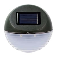2-Lumen Solar Black Circle Deck Light