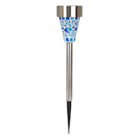 Solar Blue Mosaic Pathway Light
