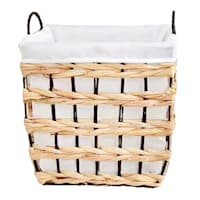 Water Hyacinth Wicker Laundry Hamper, Medium
