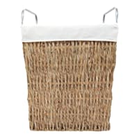 Twisted Wicker Rectangle Laundry Hamper, Large