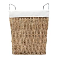Twisted Wicker Rectangle Laundry Hamper, Small