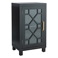 Providence Merrick 1-Door Cabinet, Black