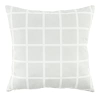 Khalini Grey Check Throw Pillow, 18"
