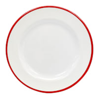 Bistro Red Rim Melamine Dinner Plate
