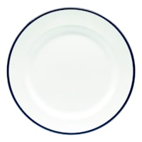 Bistro Blue Rim Melamine Dinner Plate