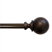 Gwen 3/4" Bronze Ball Curtain Rod, 84-120"