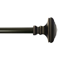 Wilson 3/4" Bronze Square Curtain Rod, 48-84"