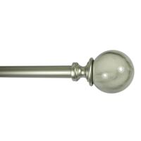 Romeo 3/4" Nickel Marbled Curtain Rod, 48-84"