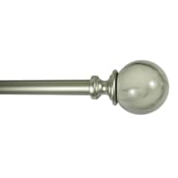 Romeo 3/4" Marble & Nickel Ball Curtain Rod, 84-120"