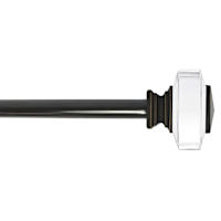 Tyson 3/4" Clear & Bronze Square Curtain Rod, 28-48"