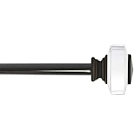 Tyson 3/4" Clear & Bronze Square Curtain Rod, 48-84"