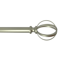 Princeton 3/4" Nickel Cage Curtain Rod, 48-84"
