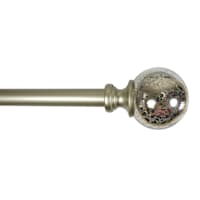 Laurel 3/4" Mercury Glass Ball Curtain Rod, 28-48"