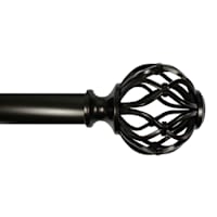 Winslow 1" Bronze Cage Curtain Rod, 72-120"