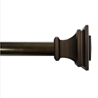 Mitchell 1" Bronze Square Curtain Rod, 18-36"