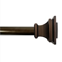 Mitchell 1" Bronze Square Curtain Rod, 72-120"