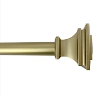 Mitchell 1" Brass Square Curtain Rod, 36-72"