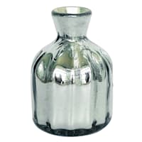 Metallic Mercury Glass Bottle Vase, 6"