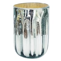Metallic Hurricane Mercury Glass Vase, 6"