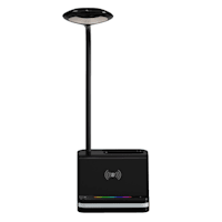 Black Task Lamp with Organizer, 21.5"