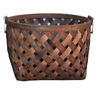 Honeybloom Round Chipwood Storage Basket, Medium