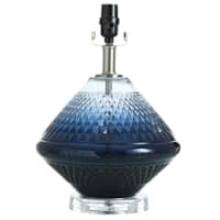 Laila Ali Blue Ombre Cut Glass Lamp, 15"