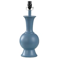 Grace Mitchell Blue Ceramic Spindle Table Lamp, 18.8"