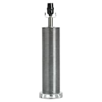 Silver Chrome Column Table Lamp, 20.5"