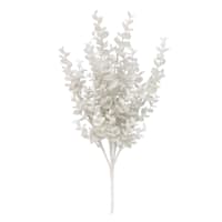 Flocked White Eucalyptus Bush, 21"