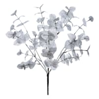 White Glittered Eucalyptus Bush, 19"