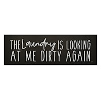 The Laundry Is Looking At Me Dirty Again Canvas Wall Art, 36x12