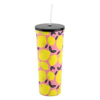 Lemon Print Fashion Tumbler, 24oz