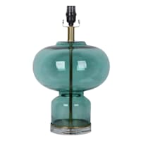 Tracey Boyd 14 Inch Green Shaped Glass Accent Lamp