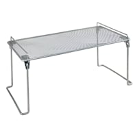 Silver Metal Stackable Storage Rack