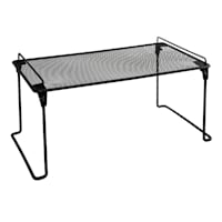 Black Metal Stackable Storage Organizer Rack