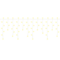 200-Count Warm White LED Icicle String Light with White Wire