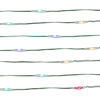 80-Count Multicolor String Lights with Green Wire, Battery Operated