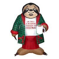 Inflatable Sloth in Pajamas, 6'