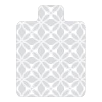 Dark Grey & White Geo Chair Mat, 30x48