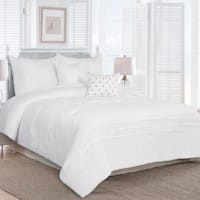 Logan 5-Piece White Comforter Set, Queen