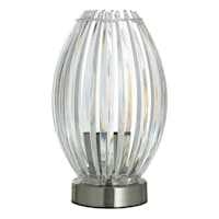Clear Faceted Uplight Lamp, 12"