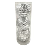 Winter Frost 3-Count Silver Mix Shatterproof Ornaments
